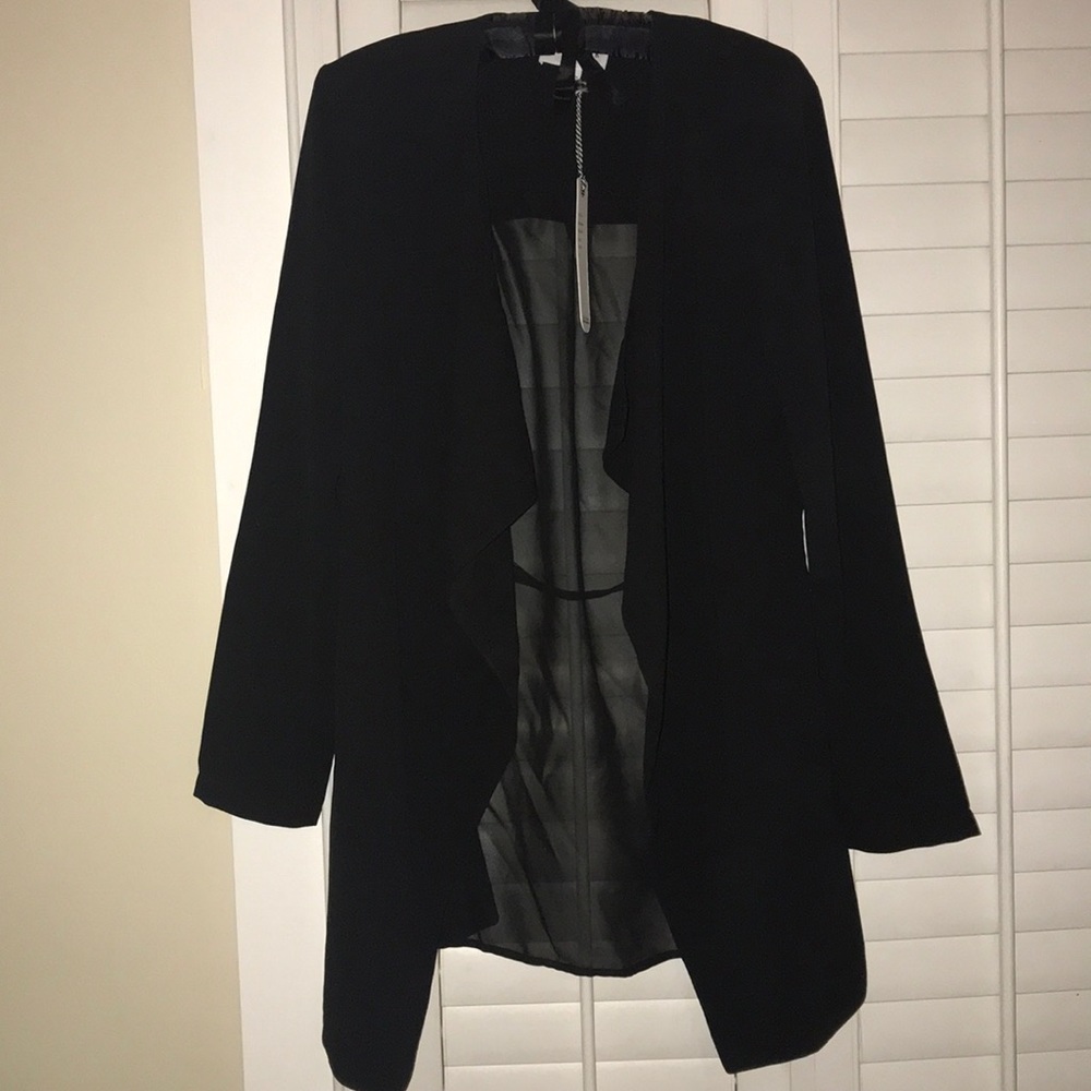 Olive+Oak Drape Front Crepe Jacket